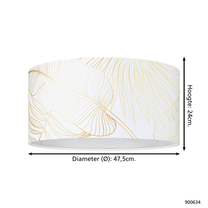 EGLO Bucamaranga Plafondlamp - E27 - Ø 47,5 cm - Wit|Goud