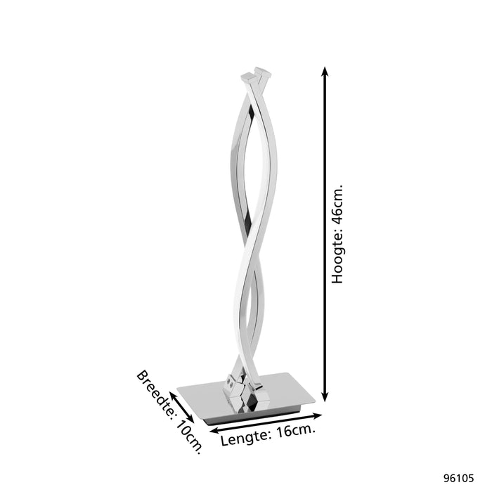EGLO Lasana 2 Tafellamp - LED - 46 cm - Grijs|Wit