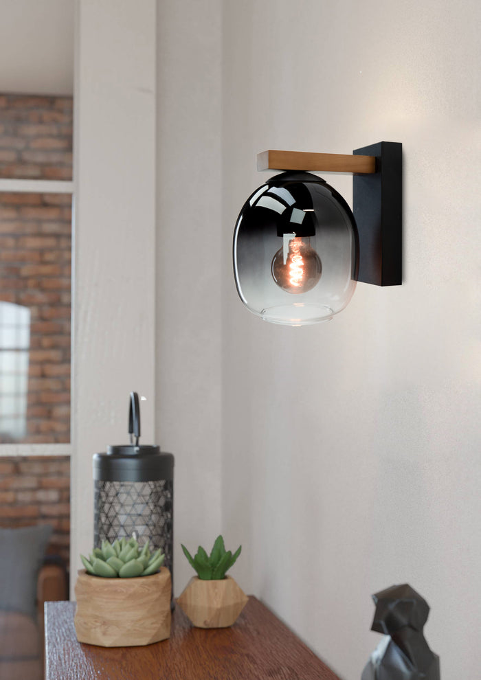 EGLO Filago Wandlamp - E27 - Bruin, zwart