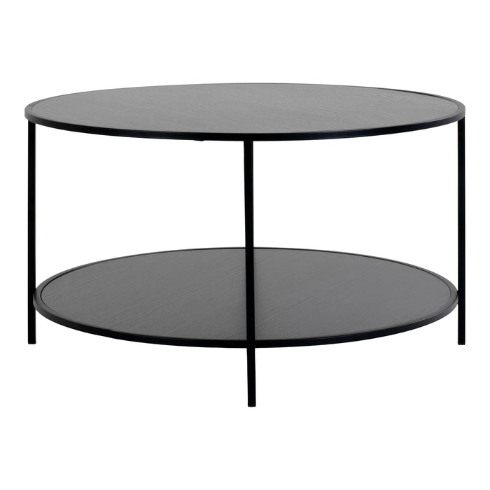 Duverger® Scanditable - Salontafel - rond - spaanplaat - zwart - stale
