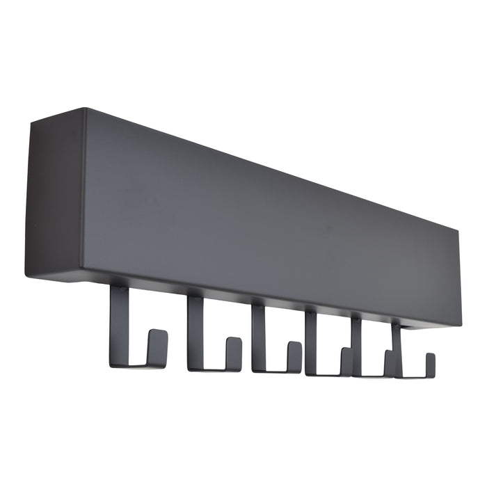 LOFT42 Mula Wandkapstok - 61x19x6 - Zwart metaal - 6 haken