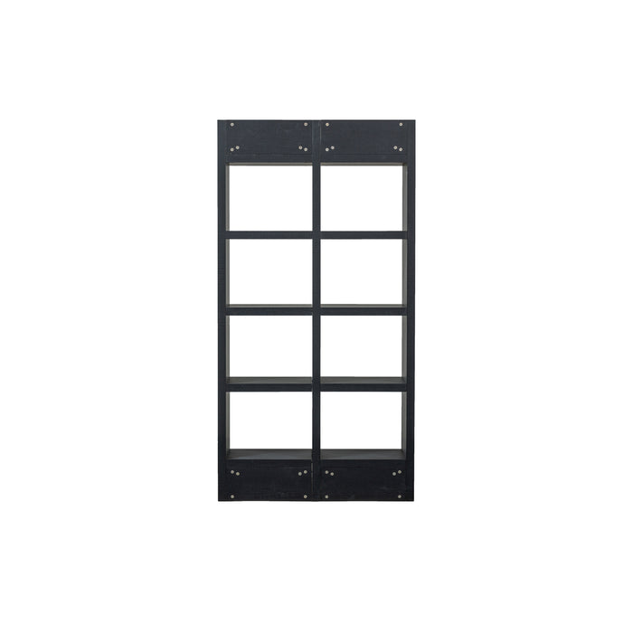 WOOOD Timo Open Kast - MDF - Donkerbruin - 195x100x40