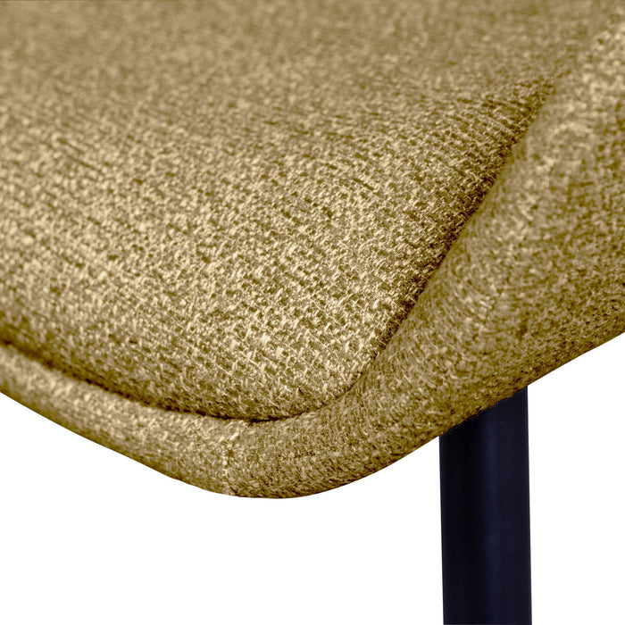 WOOOD Parade Eetkamerstoelen - Melange Stof - Mosterd - Set van 2