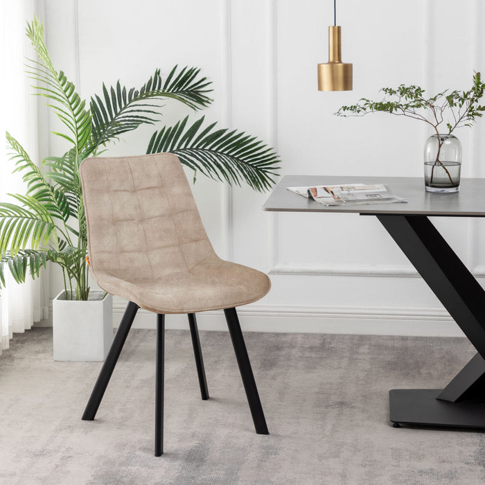 Furnihaus Eetkamerstoel Felix Velvet Beige Set van 2