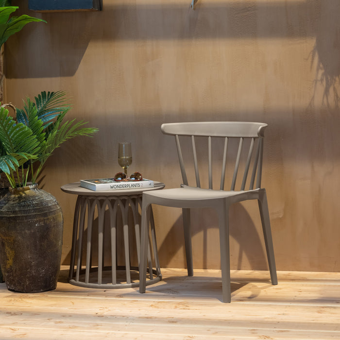 Woood Bliss Spijlenstoel - Taupe