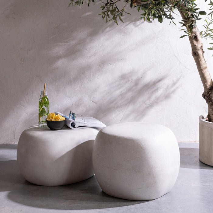 vtwonen Pebble Bijzettafel - Wit