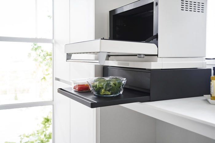 Yamazaki Uitschuifbare Keukenplateau en Lade - Tower - Zwart