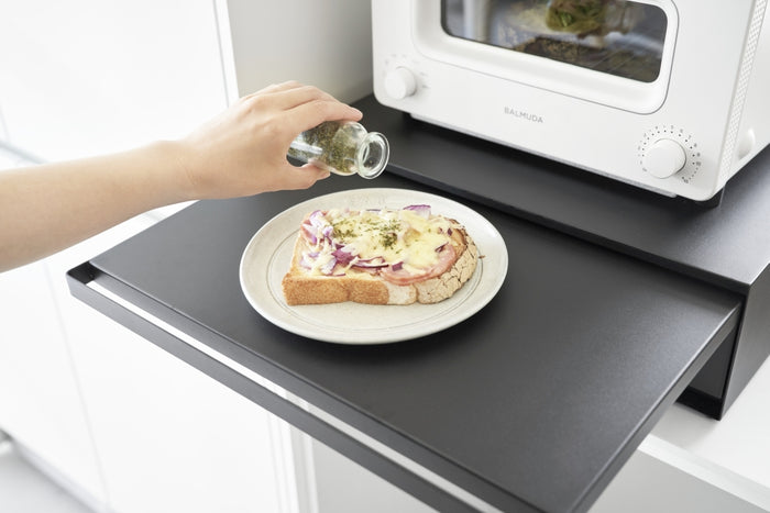 Yamazaki Uitschuifbare Keukenplateau en Lade - Tower - Zwart