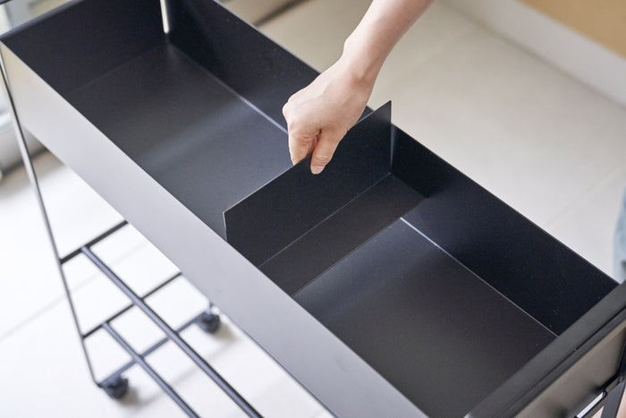 Yamazaki Opbergrek met Wielen - Tower - Zwart