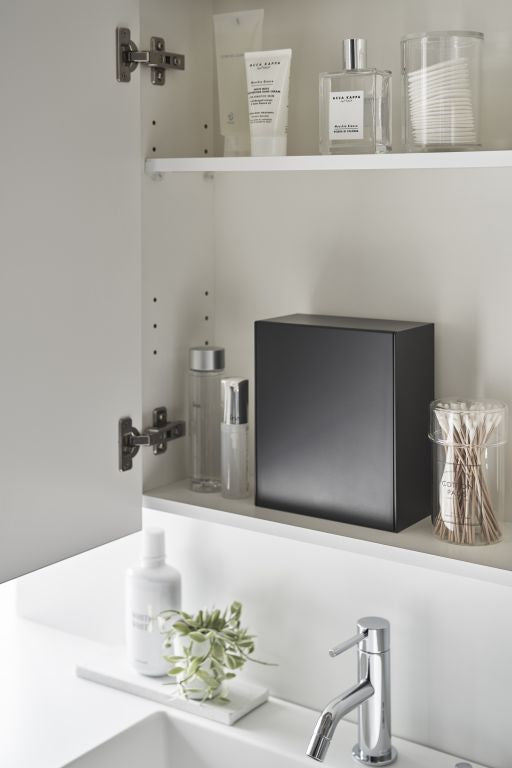 Yamazaki Zelfklevend Badkamer Prullenbakje - Tower - Zwart