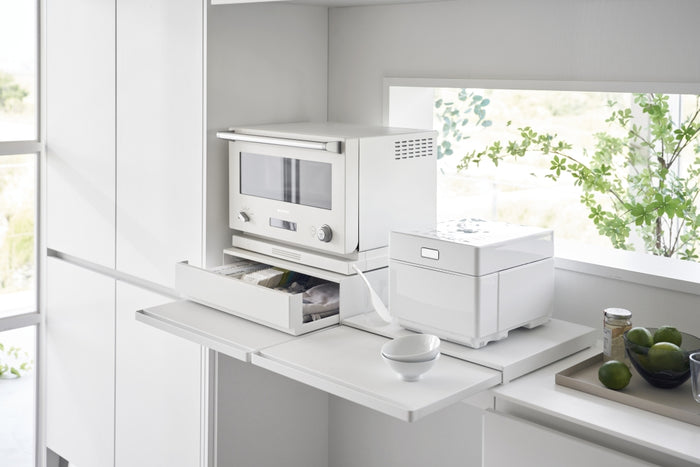 Yamazaki Uitschuifbare Keukenplateau en Lade - Tower - Wit