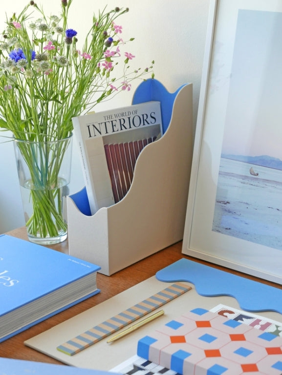 Printworks Bureau Onderlegger - Beige|Blauw