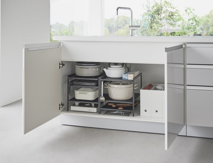 Yamazaki Keukenkast Organizer - 3 niveaus - Tower - Zwart