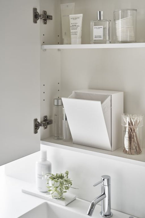 Yamazaki Zelfklevend Badkamer Prullenbakje - Tower - Wit