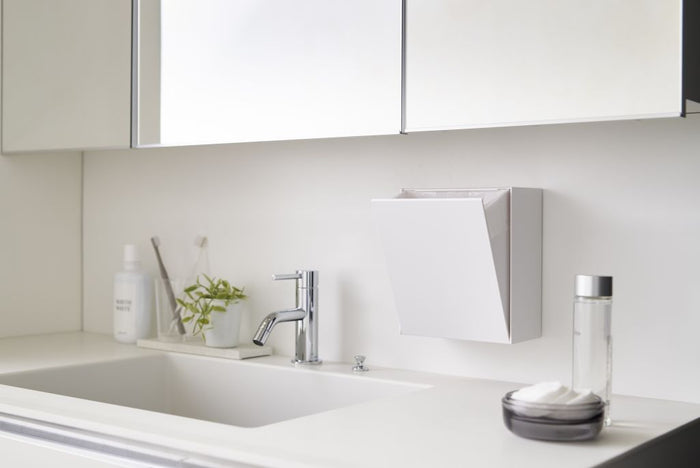 Yamazaki Zelfklevend Badkamer Prullenbakje - Tower - Wit