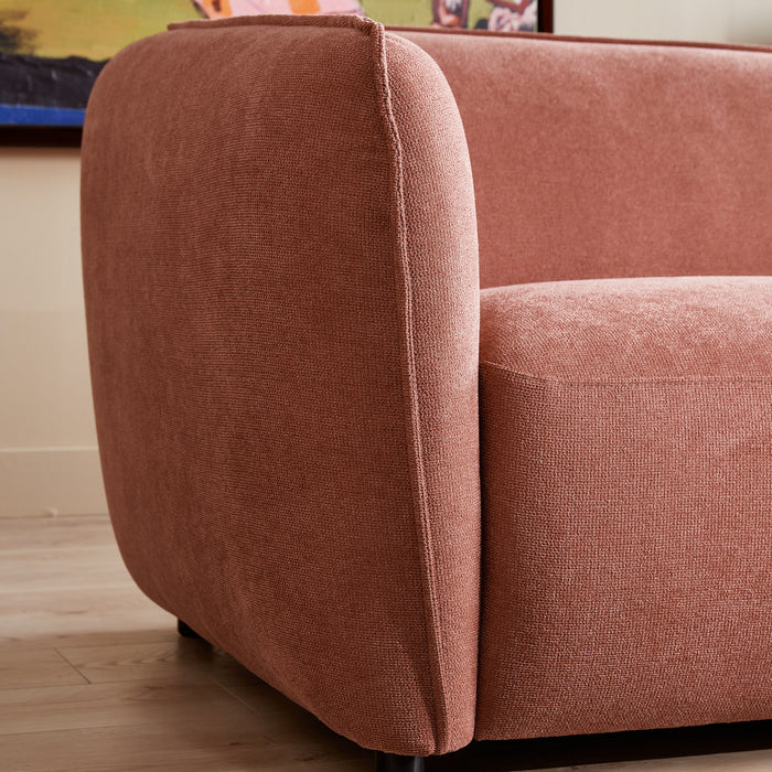 by fonQ Soft Hoekbank met Chaise Longue Rechts - Micro Chenille - Oud Roze