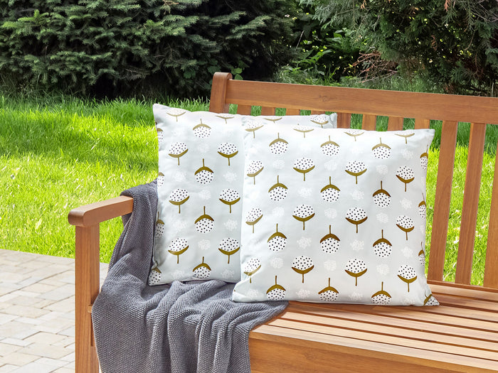 Beliani-CUNEO-Tuinkussen set van 2 -Lichtgroen-45 x 45 cm-Polyester