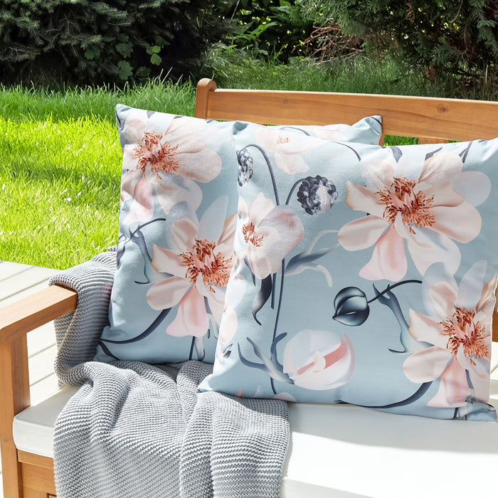 Beliani-APRICALE-Tuinkussen set van 2-Lichtblauw-45 x 45 cm-Polyester