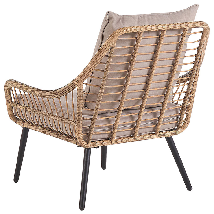 Beliani - LAURETO - Bistroset voor 2 - Natuurlijk - PE rotan