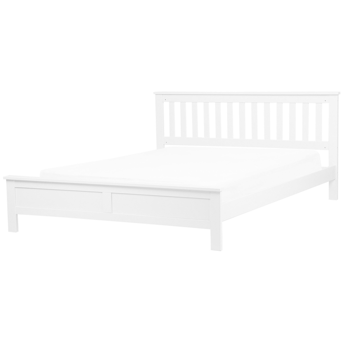 Beliani - MAYENNE - Tweepersoonsbed - Wit - 180 x 200 cm - Dennenhout