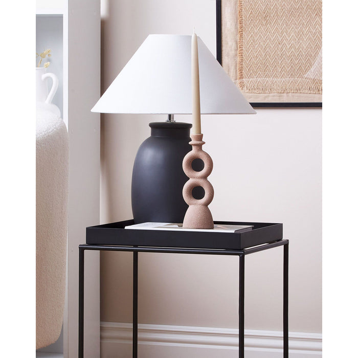 Beliani - NAOUSA - Kandelaar - Beige - Porselein