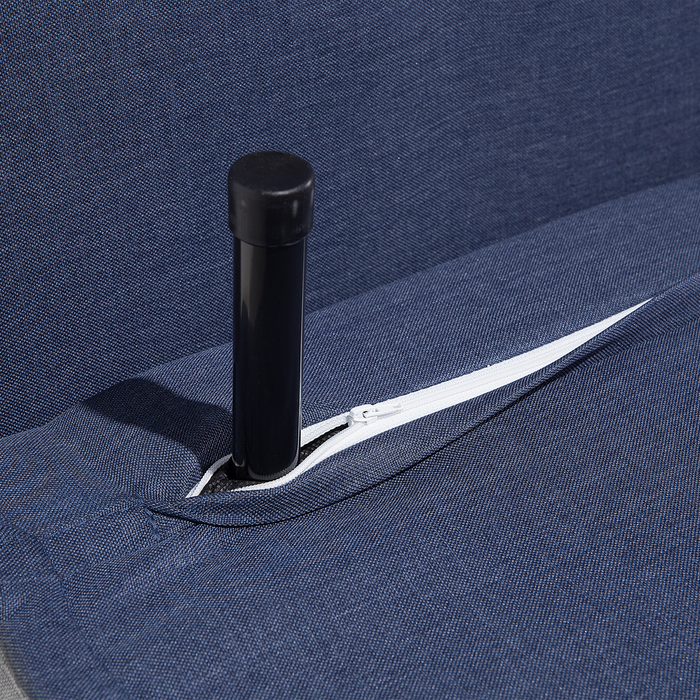 Beliani - FARRIS - Slaapbank 1-zit - Donkerblauw - Polyester