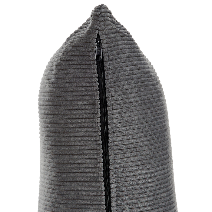 Beliani - LUSPA - Hoekbank - Donkergrijs - Linkszijdig - Corduroy