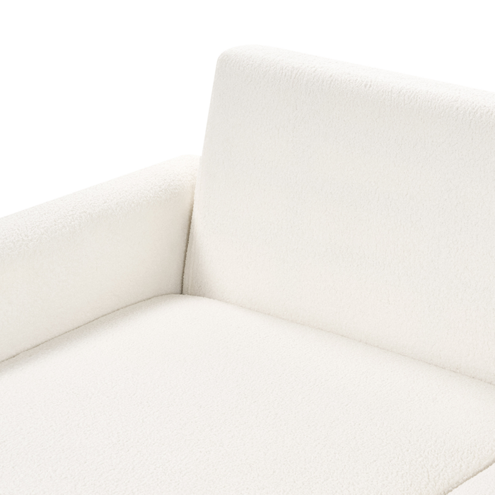 Beliani - SIRO - Slaapbank - Gebroken wit - Rechtszijdig - Bouclé