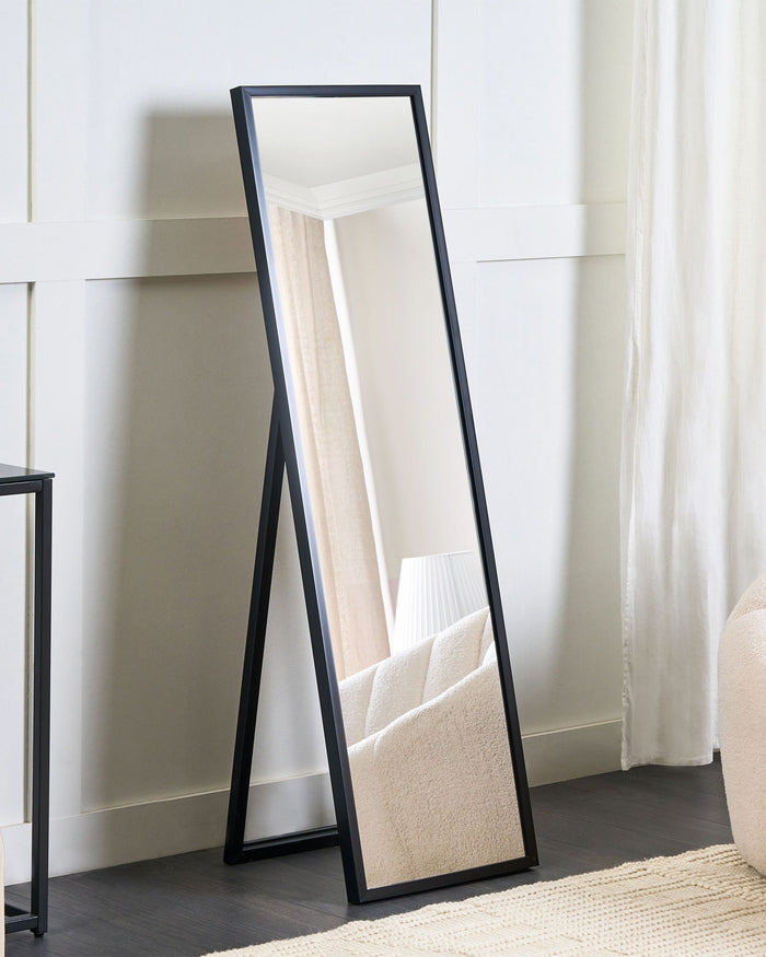 Beliani - TORCY - Staande spiegel - Zwart - Synthetisch materiaal