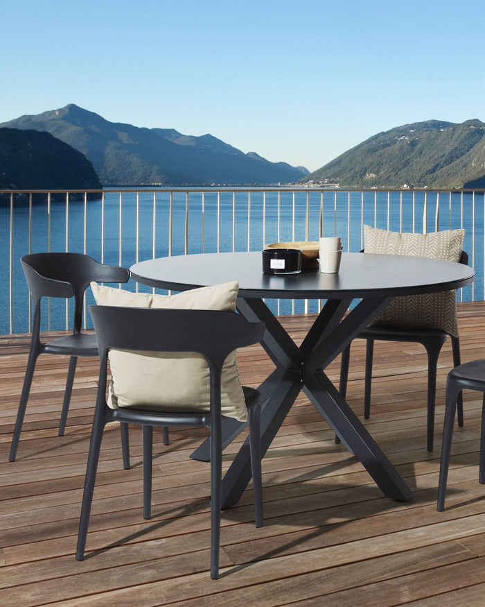 Beliani - GUBBIO - Eetkamerstoel set - Zwart - Polypropyleen