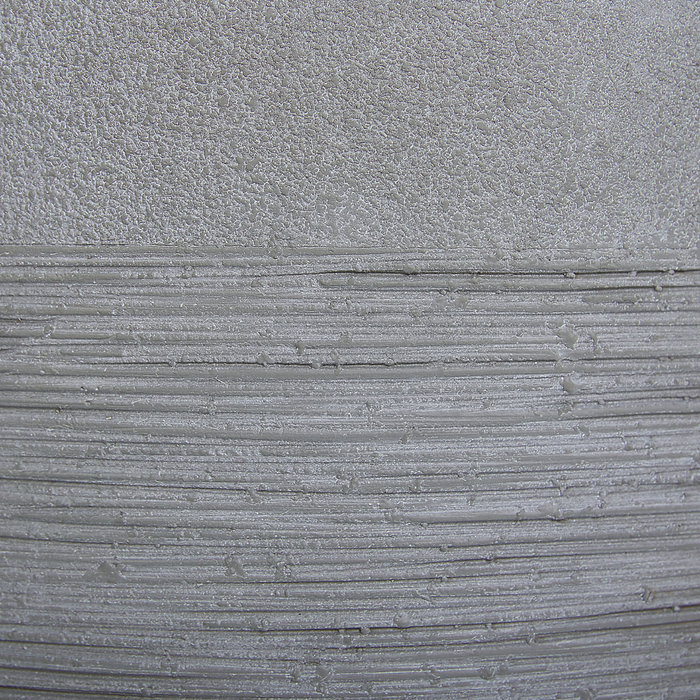 Beliani - SAMOS - Bloempot - Grijs - 26 cm - Klei-vezelmengsel