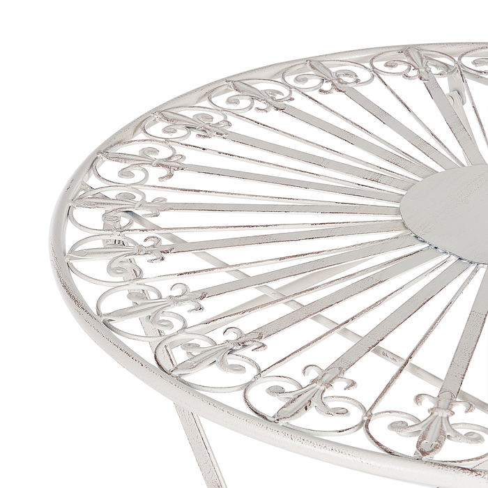 Beliani - SCAFA - Tuintafel - Wit - IJzer