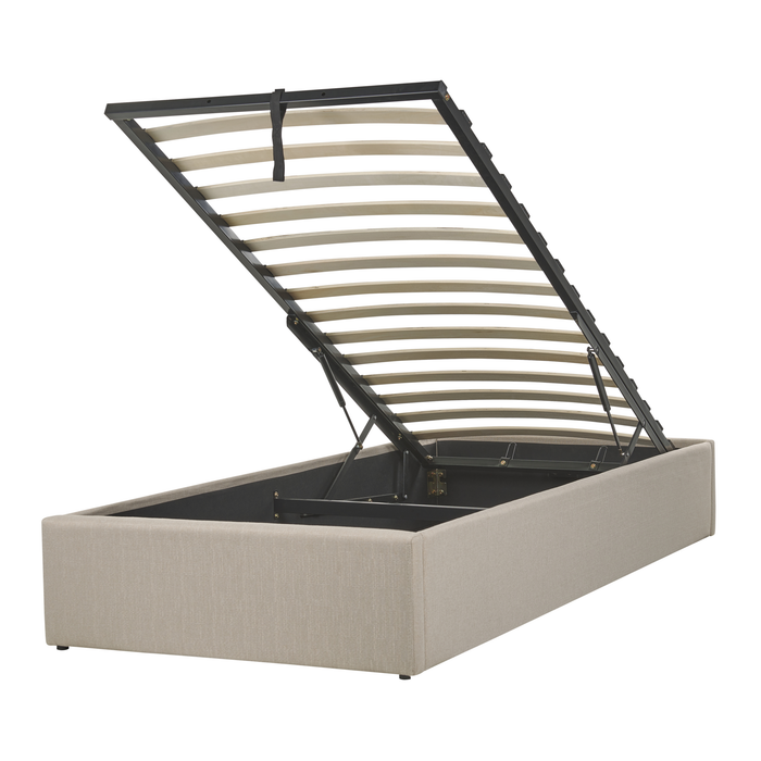 Beliani - DINAN - Kinderbed - Lichtbruin - 90 x 200 cm - Polyester