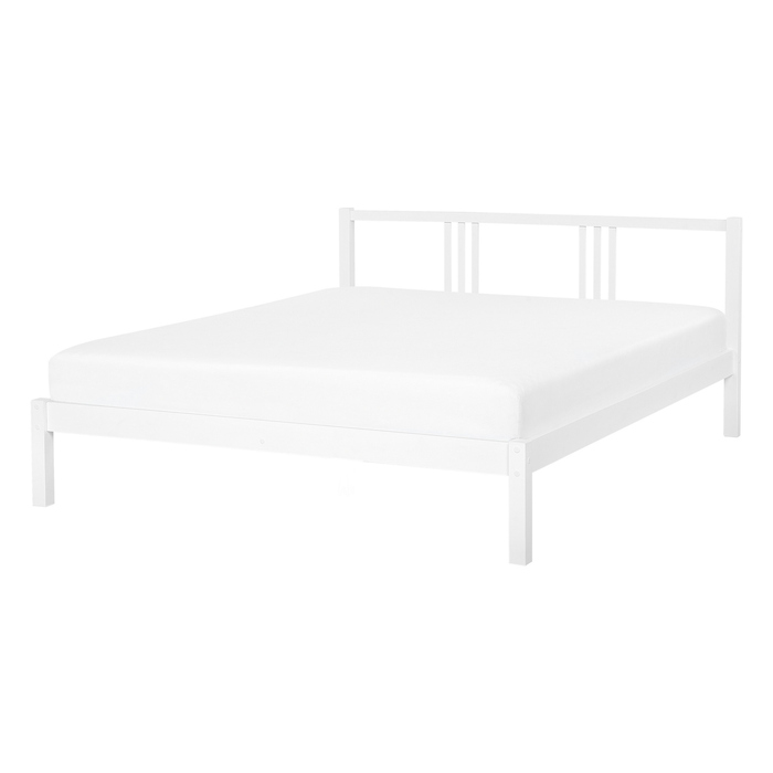 Beliani - VANNES - Tweepersoonsbed - Wit - 140 x 200 cm - Dennenhout