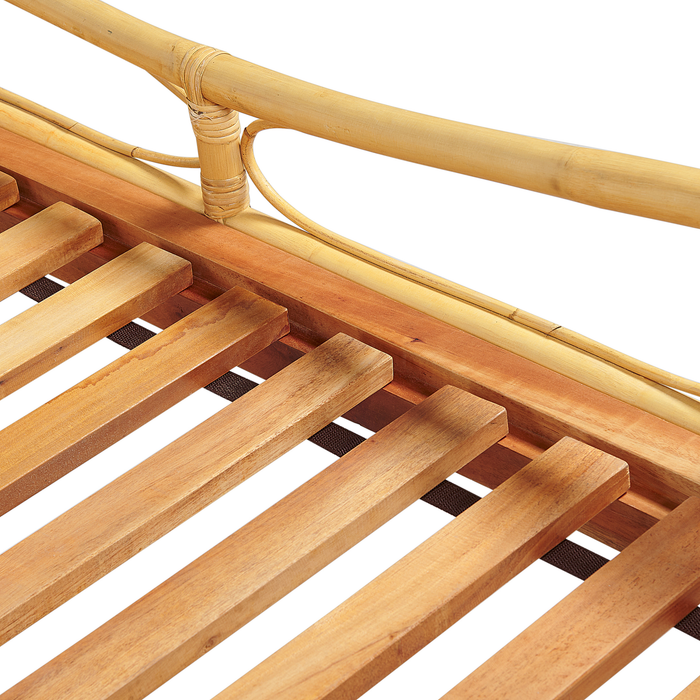 Beliani-DOMEYROT-Tweepersoonsbed-Lichtbruin-160 x 200 cm-Hout