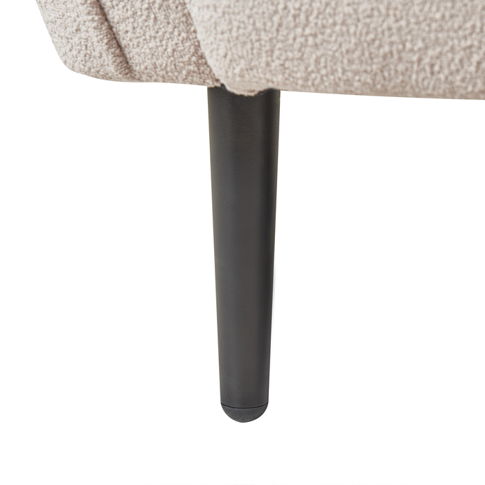 Beliani - CHEVANNES - Chaise longue - Lichtbeige - Bouclé