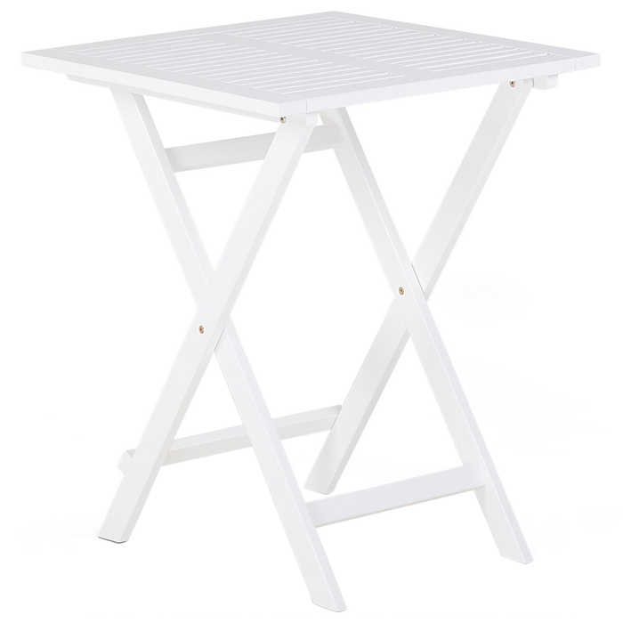 Beliani - FIJI - Bistroset voor 2 - Wit |Blauw - Acaciahout