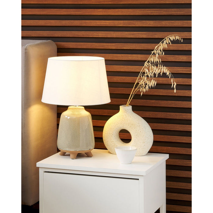 Beliani - FAJARDO - Tafellamp - Grijs - Keramiek