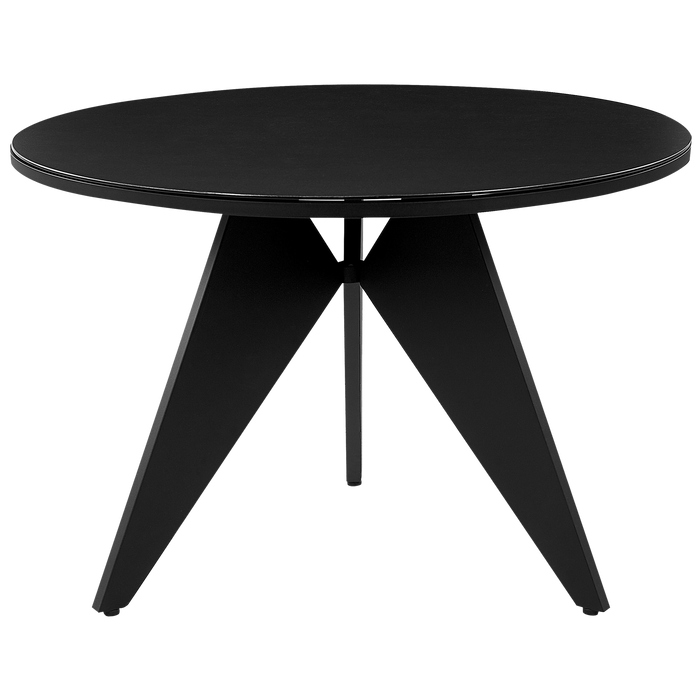 Beliani - OLMETTO - Tuintafel - Zwart - 110 x 83 cm - Aluminium