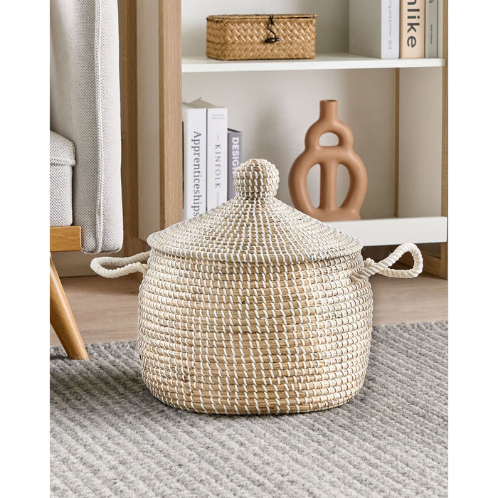 Beliani - MYTHO - Opbergmand - Lichtbruin - Zeegras