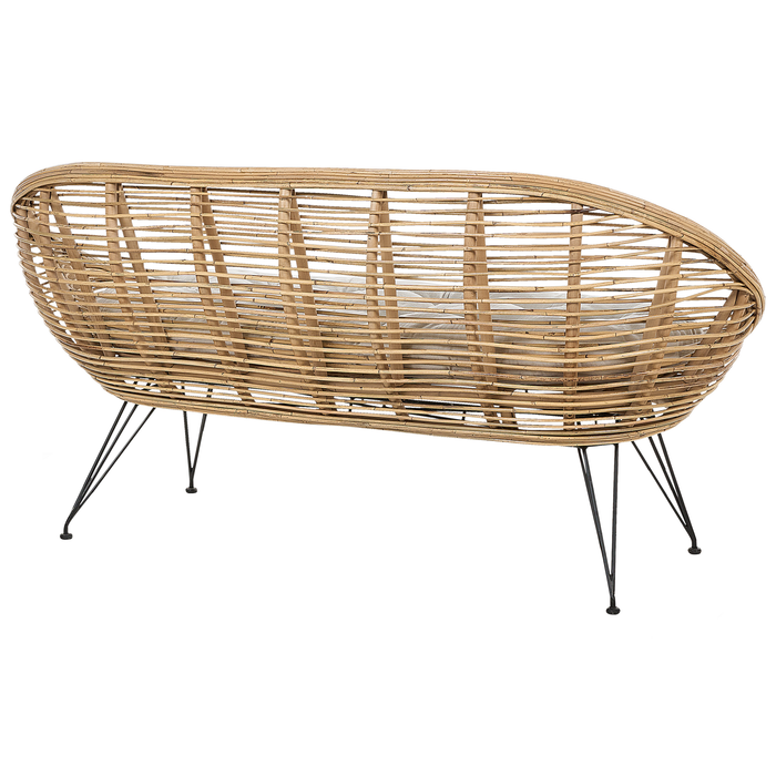 Beliani - MARATEA - Loungeset 4-zits - Lichtbeige - Rotan