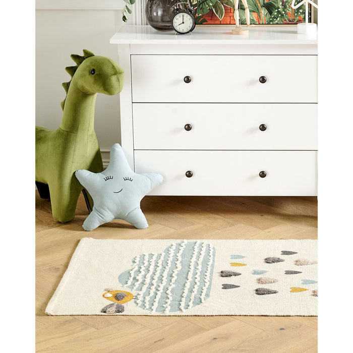 Beliani - BLANG - Vloerkleed - Mosterdgeel - Katoen