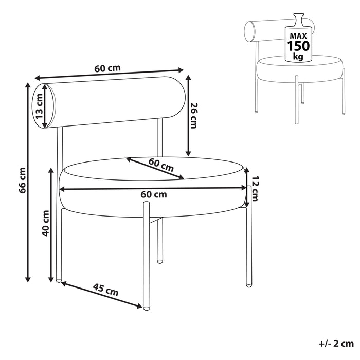 Beliani - ALPHA - Fauteuil - Smaragdgroen - Fluweel