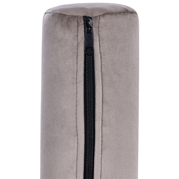 Beliani - PESSAC - Chaise longue - Taupe - Rechterzijde - Fluweel