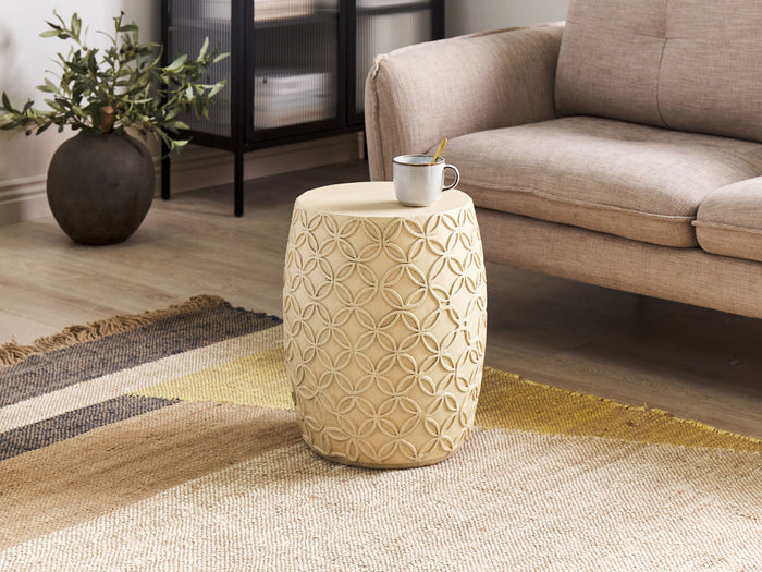 Beliani - ZOGNO - Bijzettafel - Lichtbeige - Lichtbeton