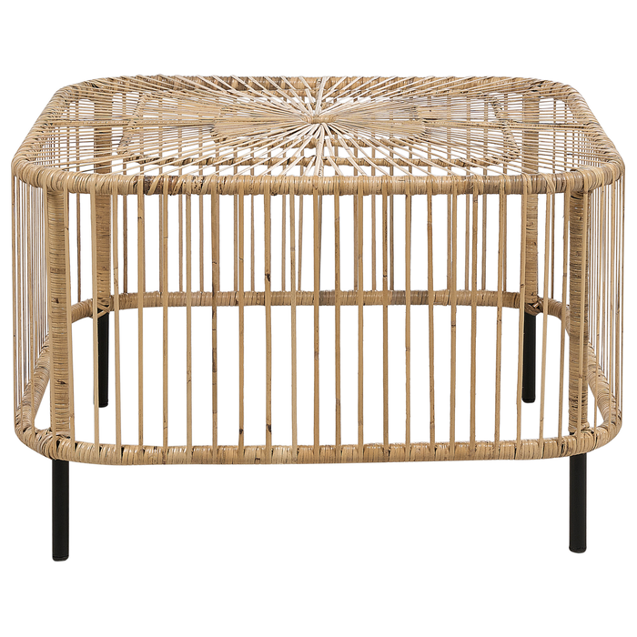 Beliani - MARATEA| CESENATICO - Loungeset 4-zits - Lichtbeige - Rotan