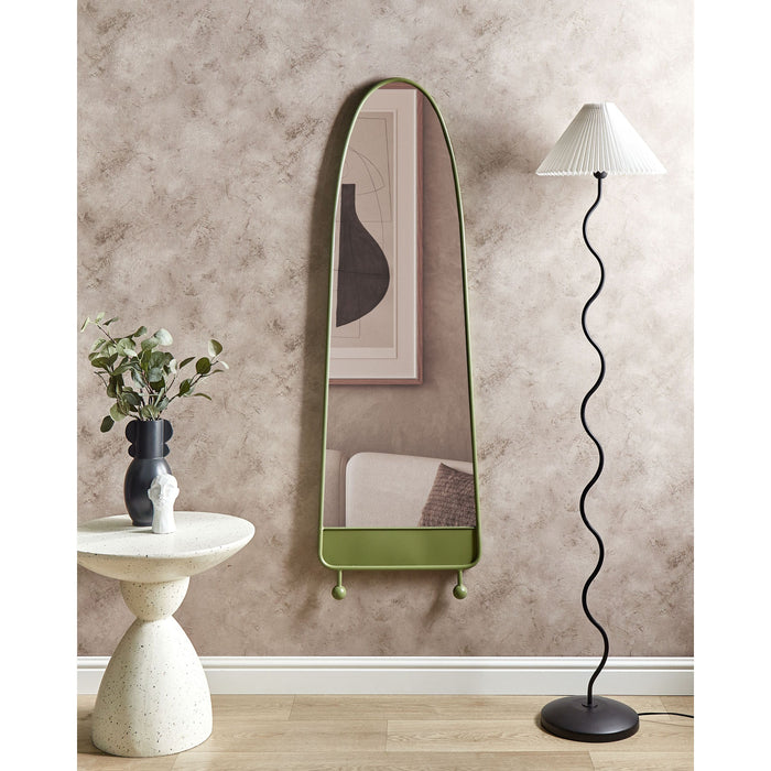 Beliani - PARNAY - Wandspiegel - Olijfgroen - 45 x 146 cm - Metaal