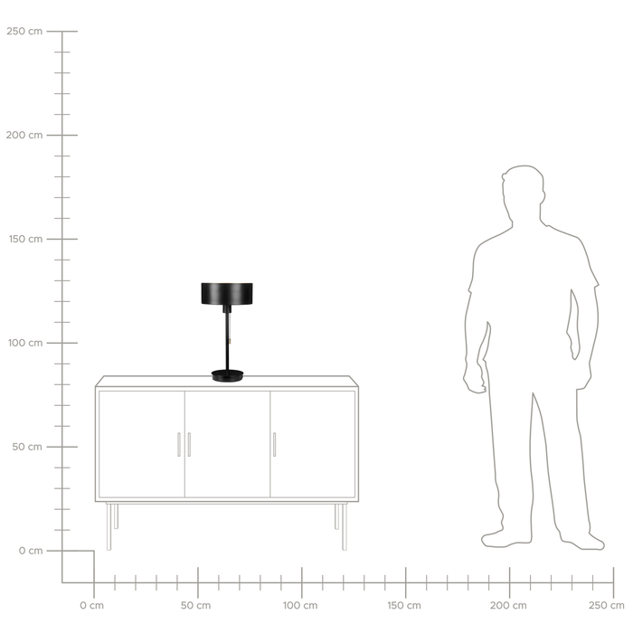 Beliani - ARIPO - Tafellamp - Zwart - IJzer
