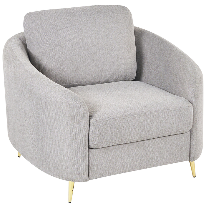 Beliani - TROSA - Fauteuil - Lichtgrijs - Polyester
