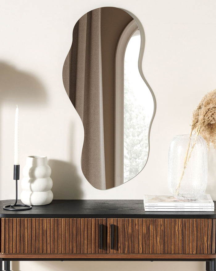 Beliani - AUXERRE - Wandspiegel - Zilver - Glas